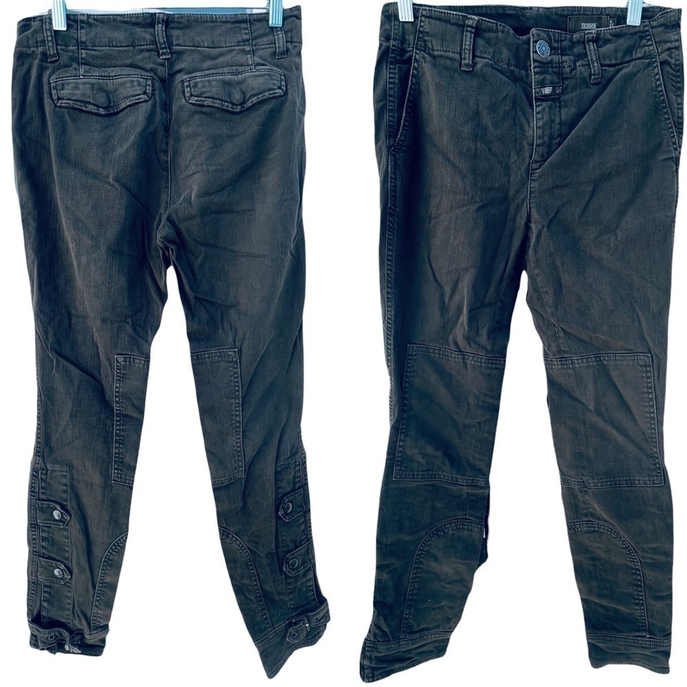 Closed Jeans Ankle Pants High Rise Waist Green Chino Italy Mary 1421 (6899)